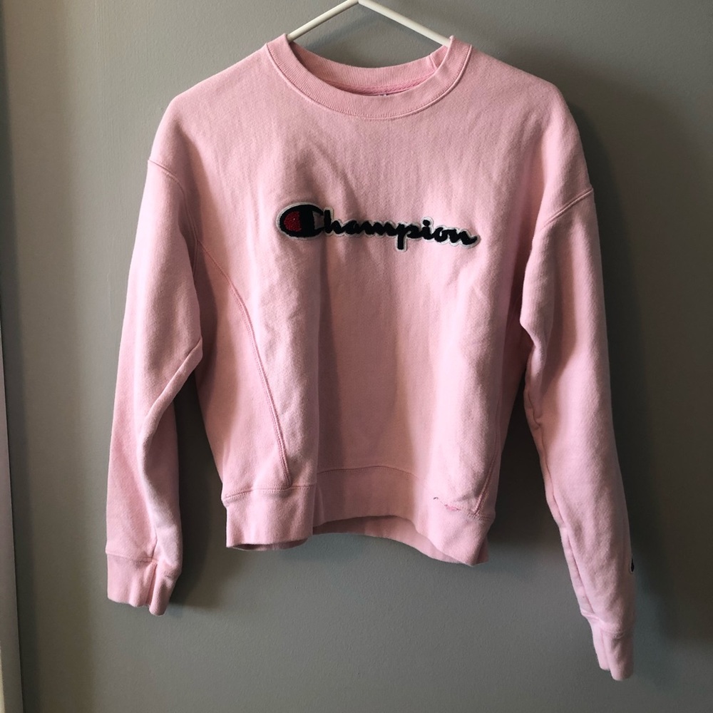 pink champion crew neck